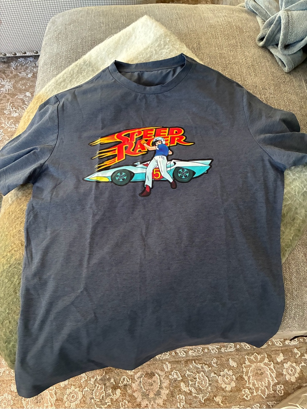 New Without Tags Men's Gray “Speed Racer' Graphic Tee Large